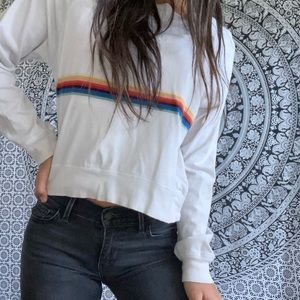 BRANDY MELVILLE white sweater with lines